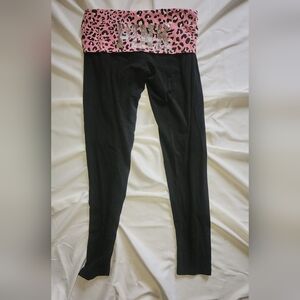 Victoria's Secret Pink and Black Skinny Leggings
